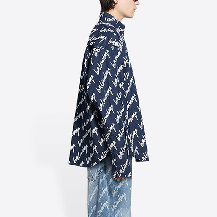 Balenciaga logo-print shirt 662983TLLJ48502