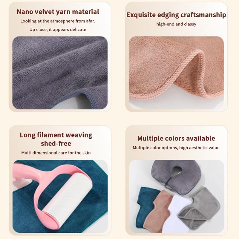 Microfiber Head Pad Towels U-Shaped Facial Pillow Covers Thickened Headrest Cushion Facial Care Beauty Spa Massage Supplies