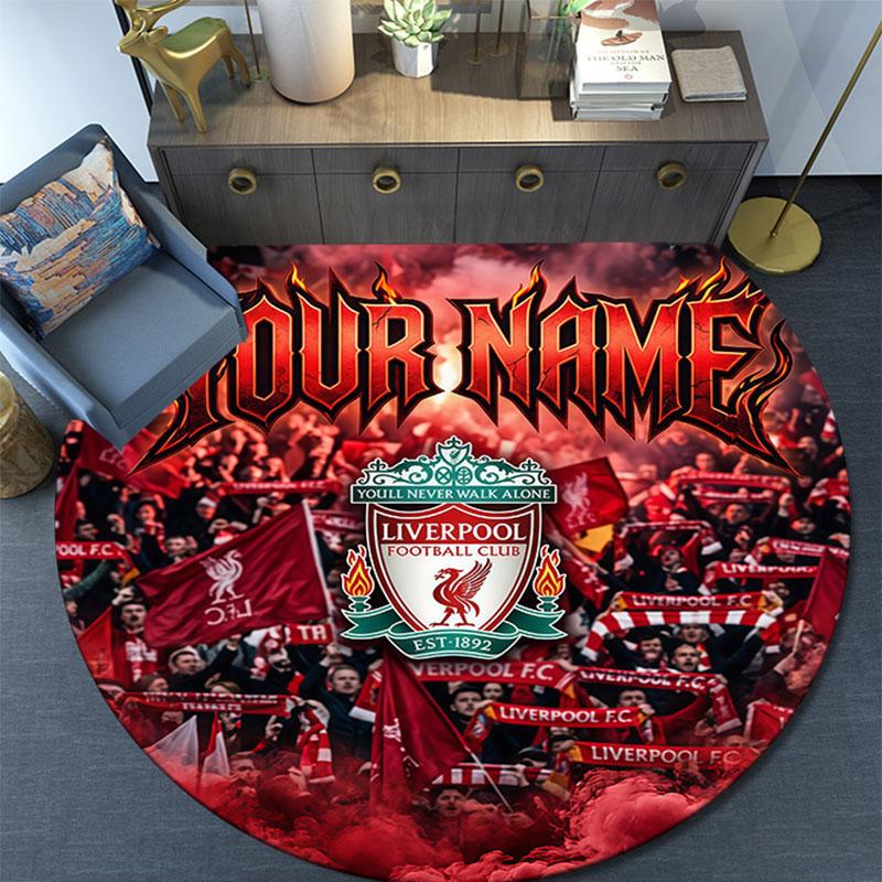 Custom Name,LFC Glory Era pattern round rug,Carpet Rug for Living Room Bedroom Playroom ,Non-slip Floor Mat,Holiday Gifts and Birthday Gifts.
