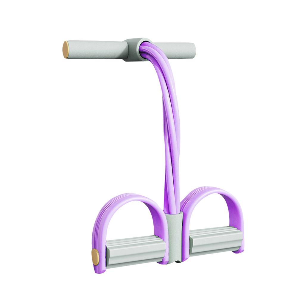 Fitness Resistance Bands-4 Tube Pedal Puller,  Pedal Puller, Pedal Resistance Band With Handle, For Abdomen/Waist/Arm/Leg Stretching Training