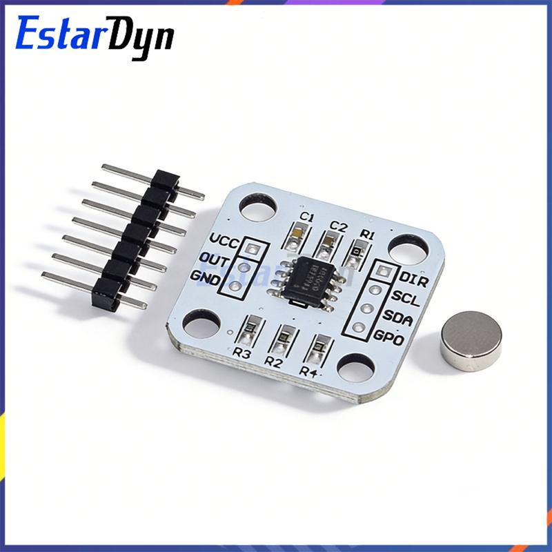 2 Stück AS5600 Magnetischer Encoder Induktionswinkelmessung Sensor Modul 12bit Hohe Präzision