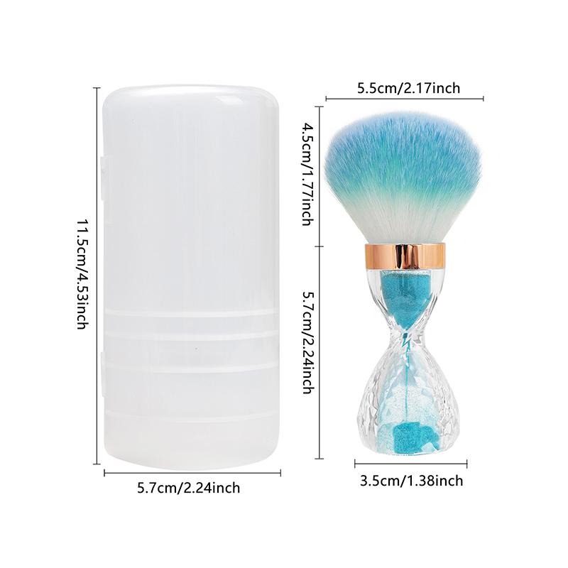 1Pcs Professionals Nails Art Brush Hourglass Style Dust Cleaning Make Up Brush Manicure Accessories Equipment Tools