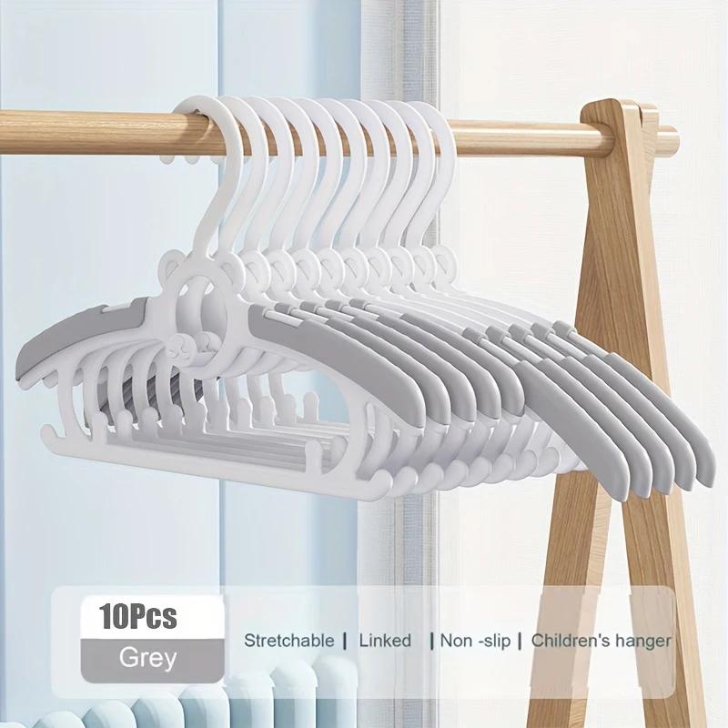 Children's Clothes Hanger, Household Clothes, Baby Telescopic Clothes Hanger, Newborn Plastic Clothes Hanger,Space Saving