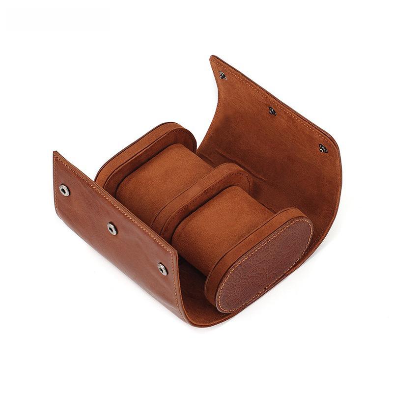 DUJIANG Genuine Leather Magnetic Buckle Watch Box - High-End Vegetable Tanned Cowhide for Mechanical Watches