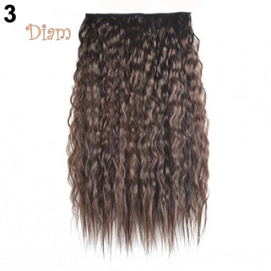 Tenfyer Extension de cheveux à clipser, longs et sexy, dégradés de couleurs, ondulés et bouclés, pour femmes, 60 cm