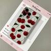 Cherry Watercolor Clear Phone Case For Iphone 17E 16 15 14 13 12 11 Pro Max 15 Plus 16E Shockproof Soft Transparent Cover Fundas