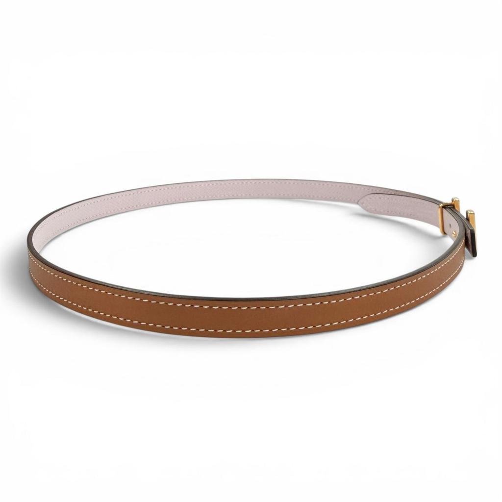 Great HERMES Belt Focus 65 H-belt Reversible Brown Leather Women Used