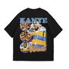 Summer Fashion Kanye West Unisex Black Cotton TShirt Vintage Retro Hip Hop Streetwear Oversized Tshirt Short Sleeve Casual Clothing