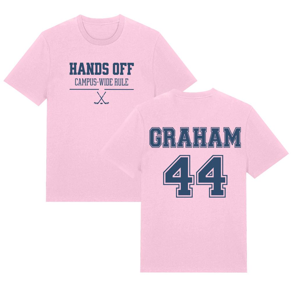 Off Campus GRAHAM 44 T-Shirts Hände weg Off Campus Linealgrafik T-Shirts Damen Herren Neues Muster Trendiges Design Reine Baumwolle Kleidung Y2K