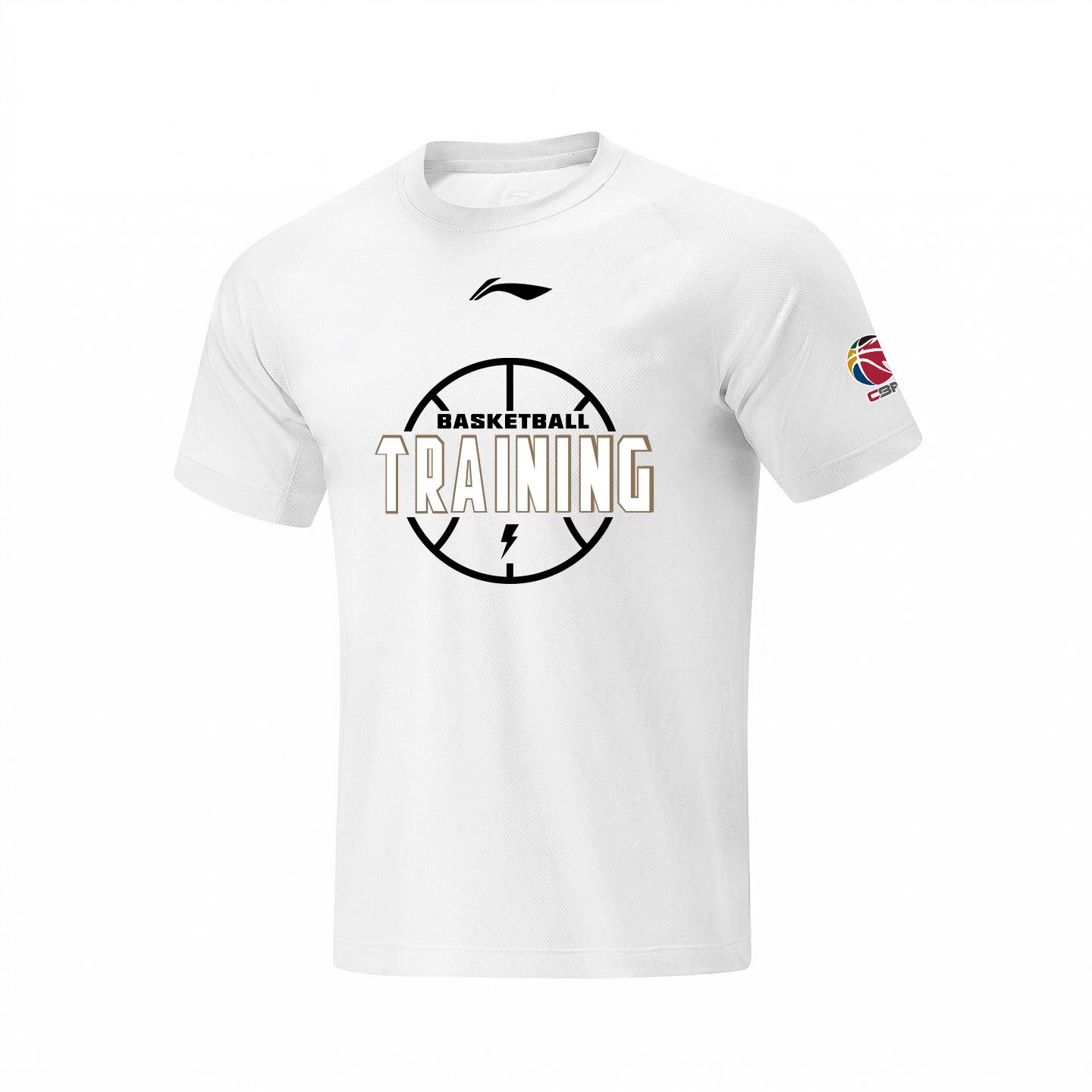 Li Ning T Shirts Unisex White Crew Neck Moderate Straight Fit AHSVE61-2TRAINING 3XL