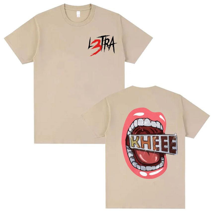 Singer Luar La L Music Album L3TRA T Shirts Men Women Clothing Hip Hop Fashion Tshirt Male Casual Crewneck Short Sleeve T Shirt
