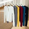 Autumn Winter Loose Casual Solid Color Hollow Out Sweater Women Round Neck Bottomed Knitting Pullover Top