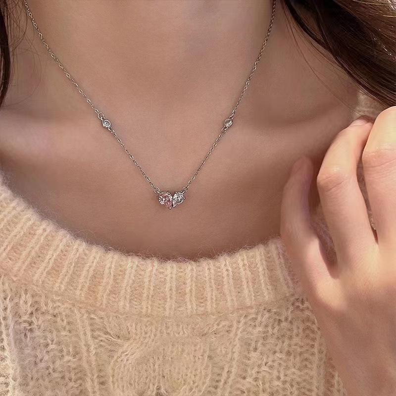 Heart Patch Luxury French Women s Clavicle Necklace - High-End, Trendy Design