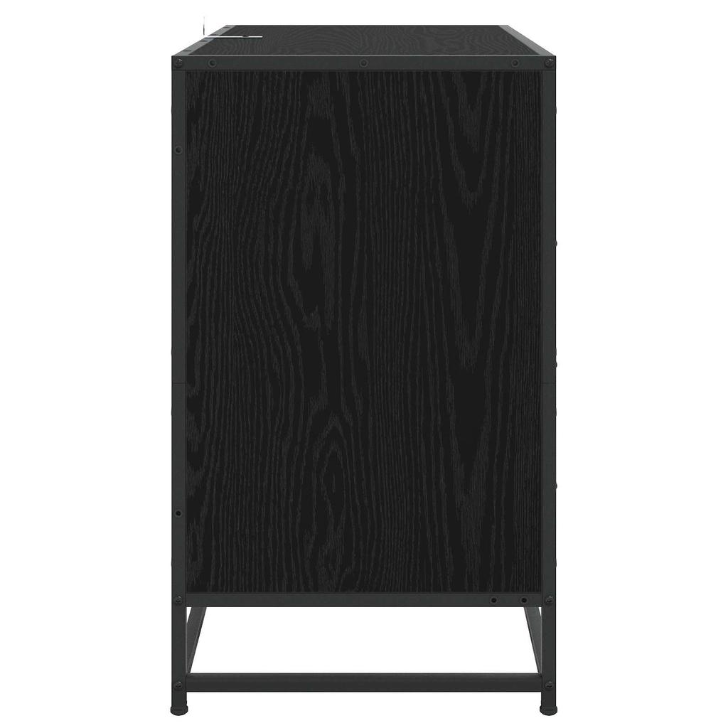 Chest of Drawers 3 Drawer Black Oak Effect