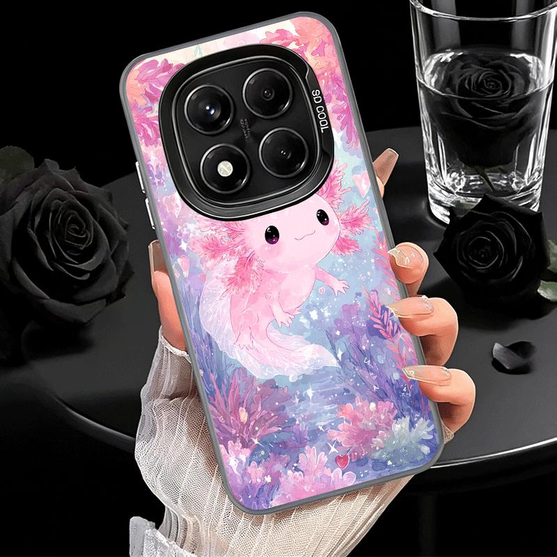 Axolotl Cartoon Cute Soft Phone Case for Samsung Galaxy S24 S25 FE S26 Edge S23 Ultra S22 Plus S21 + Shockproof Cover Back Shell