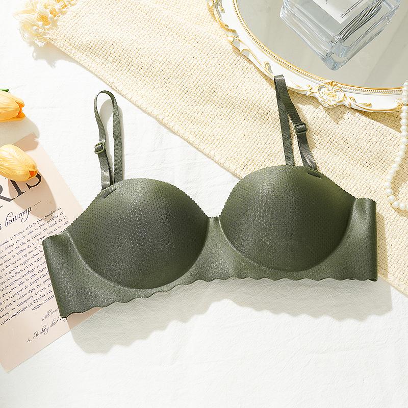 Damen Sexy Push-Up Atmungsaktive BHs Unterwäsche Nahtloser BH Weibliche Lingerie Einfarbiges Bralette