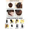 Wig Ponytail Big Wave Elastic Mesh Drawstring Net Pocket Synthetic Curly Hair High Temperature Silk