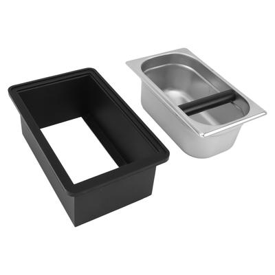 Coffee Knock Box Stainless Steel Plastic Removable Coffee Ground Container with Knock Bar for Home
