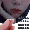 With Sticker For Earrings Men No Piercing Jewelry Eyebrow Stud Set Ball Nose Ring Fake Lip Stud