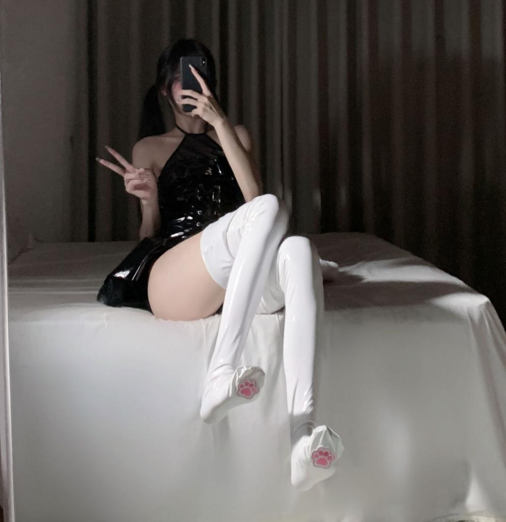 Fun Cute Two-Dimensional Glossy Long Tube Knee Socks Anime Cat Claw Cosplay Female Cat Lady