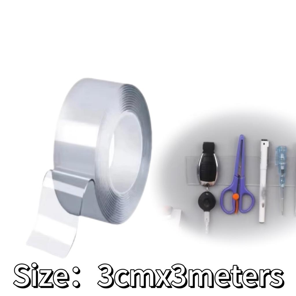 Double Sided Adhesive Tape Strong Transparent Nano Double Sided Sticky Tape Waterproof Reusable Wall Stickers Super Strong