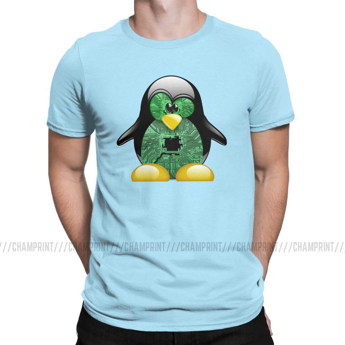 Linux Tux T Shirt Men Programmer Computer Developer Geek Nerd Novelty Tee Shirt Short Sleeve T 2XL