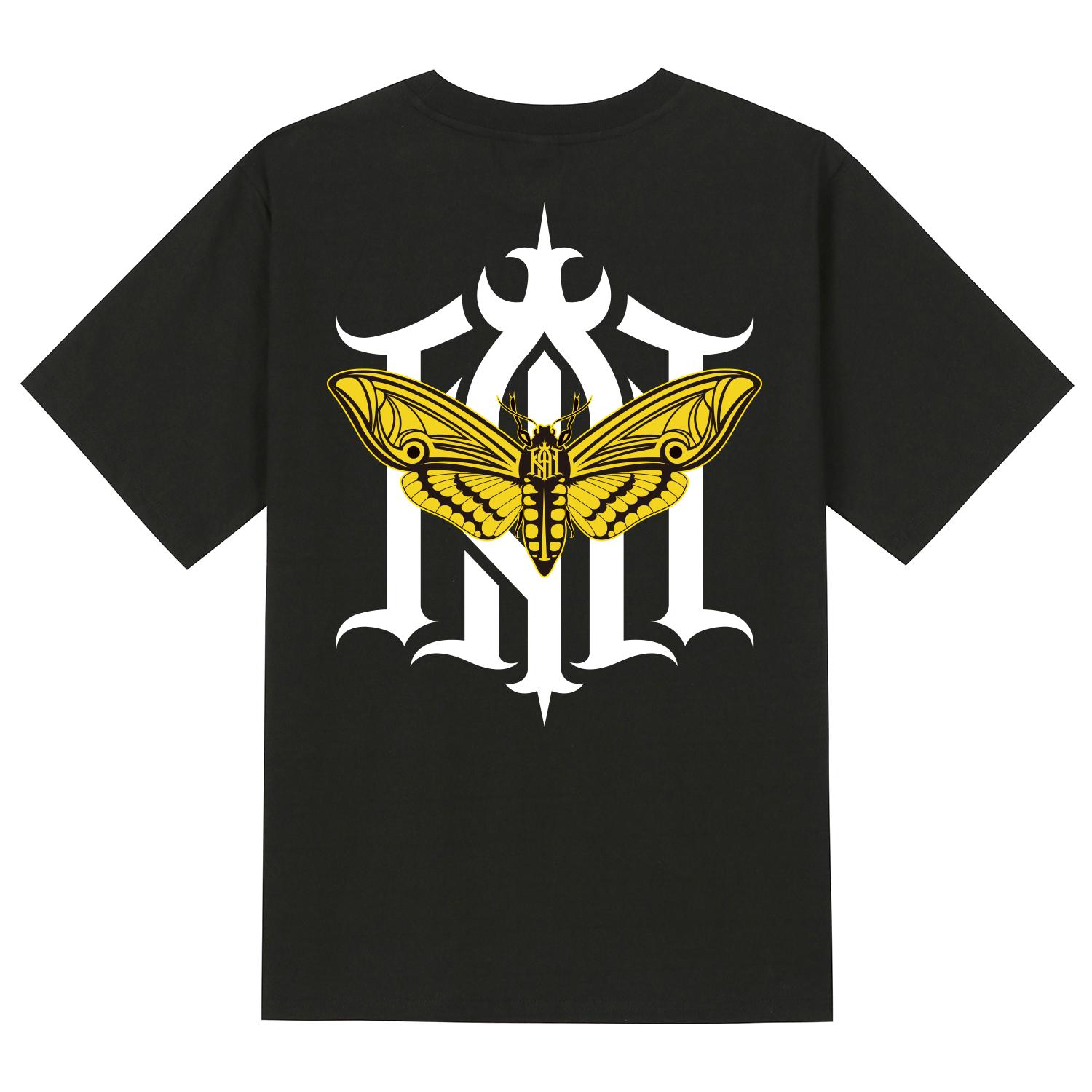 Khan 6312 Ktb0042 Northern Moth Short Sleeve T-Shirt - Black Black/L