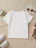 Summer Fashion Girls Short Sleeve T-Shirt Printed Casual Versatile Top