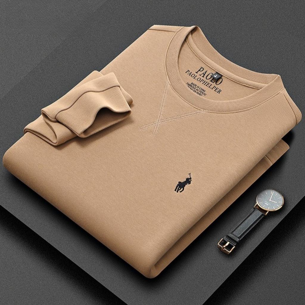 STORN Zimowe Męskie Ciepłe Bluzki Męskie Zimowe Termiczne z Długim Rękawem z Okrągłym Dekoltem Modna Koszulka