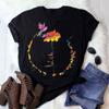 Women Fashion Short Sleeve Summer Shirt Casual Graphic Print Tops Original Let It Be T-Shirt for Female Girls Plus Size