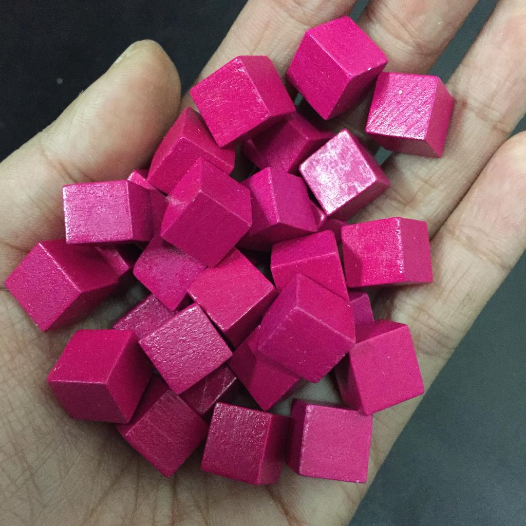 100Pcslots 14Colors 10Mm Cube Wood Cubes Colorful Dice Chess Pieces Right Angle For Token Puzzle Board Games Early Education