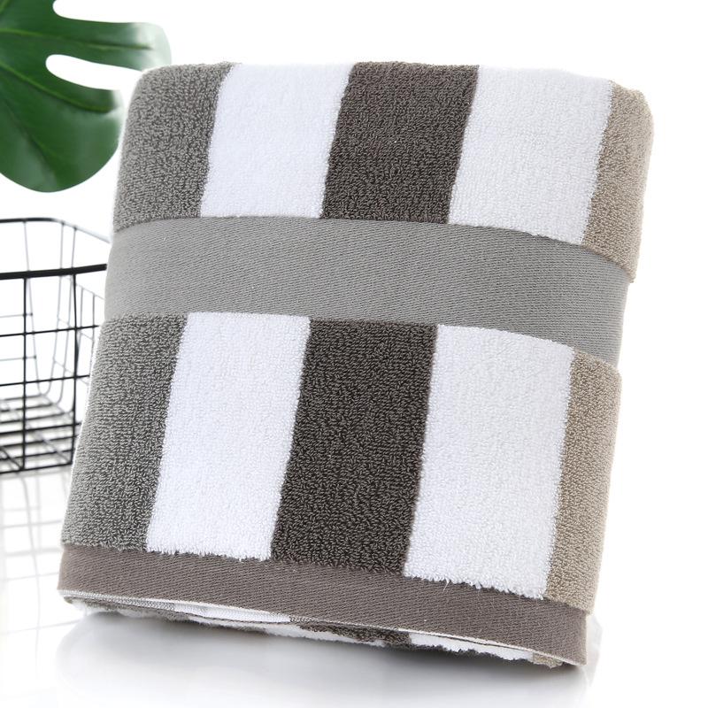 

100% Cotton Yarn-Dyed Striped Bath Towel, Adult, Absorbent, Large (70x140 cm) 70*140 cm