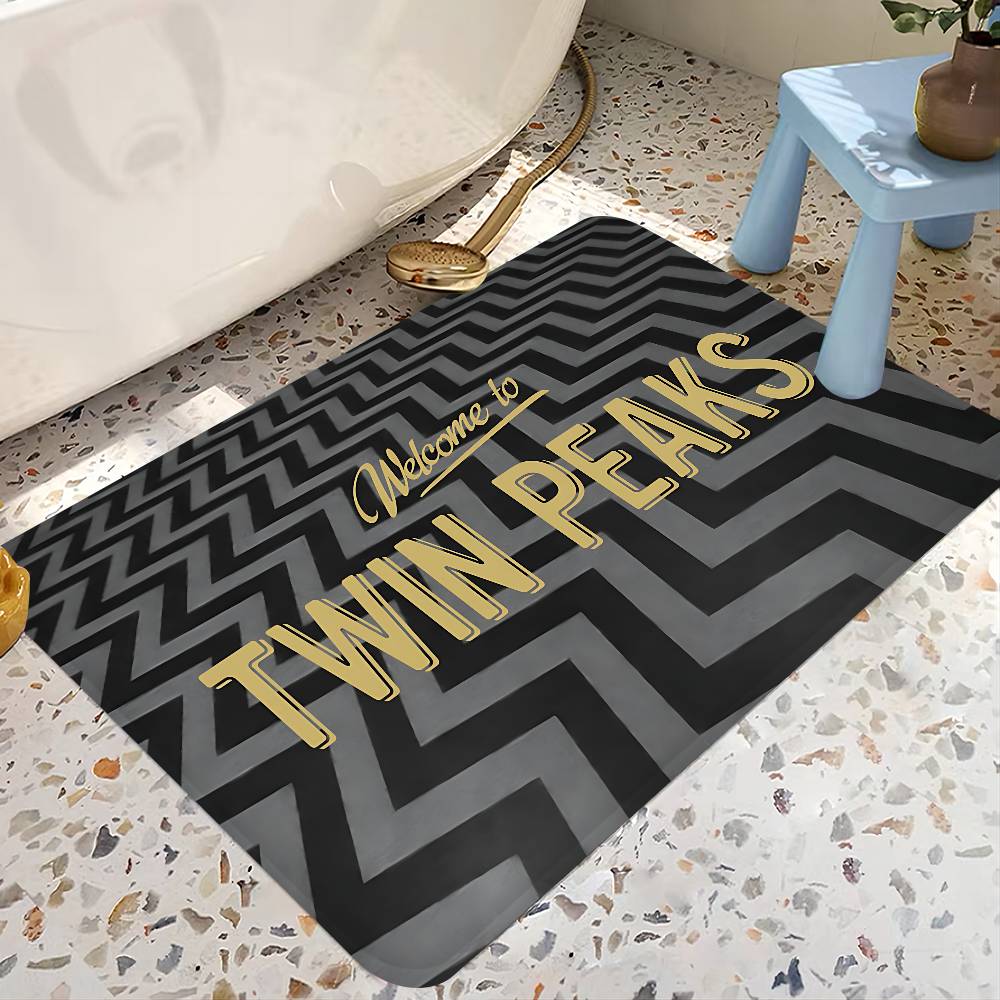 Thriller T-Twin TV P-Picos Alfombrilla de Baño Retro Múltiple Elección Alfombra de Sala de Estar Cocina Alfombrillas Antideslizantes para Mesita de Noche