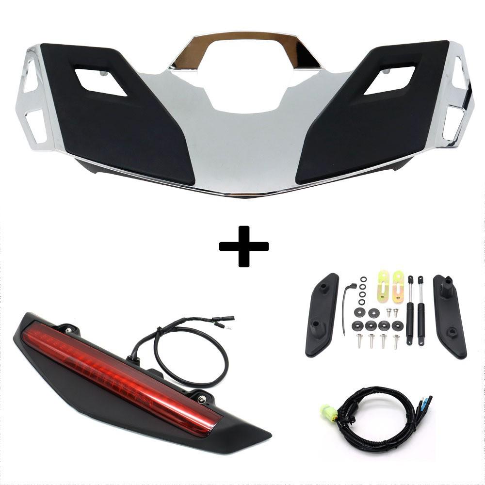 

Honda Gold Wing GL1800 Motorcycle Accessories: Lights, Brake Lights, Turn Signals, Rear Luggage Rack, Seat Bracket, and Tail Components.