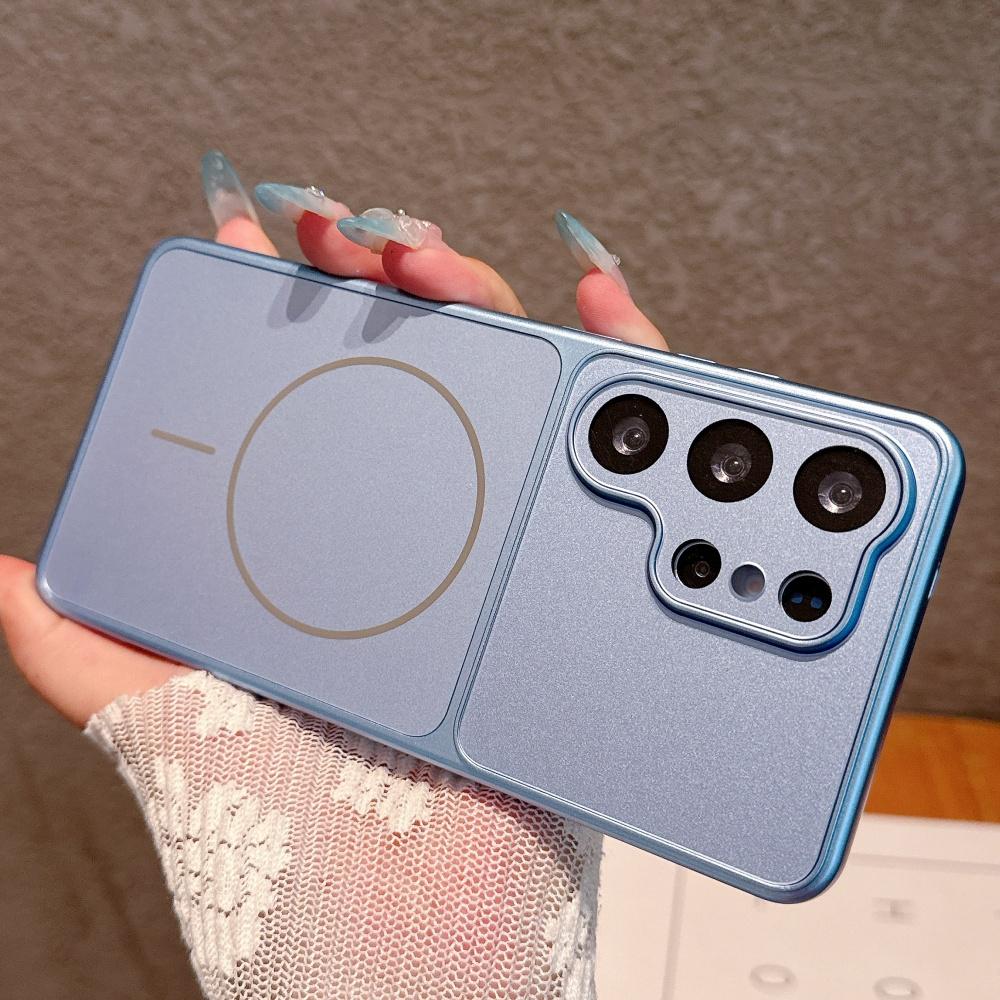 Matte Nano Magnetic For Magsafe Case For Samsung Galaxy S26 Ultra S25 S24 S23 Ultra Lens Protection Shockproof Hard PC Cover