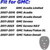 Key Fob Cover for Chevy GMC Hummer: 5 Buttons Key Fob Case Fit for Chevy Traverse Malibu Impala Limited Monte Carlo GMC Acadia Limited Denali Savana