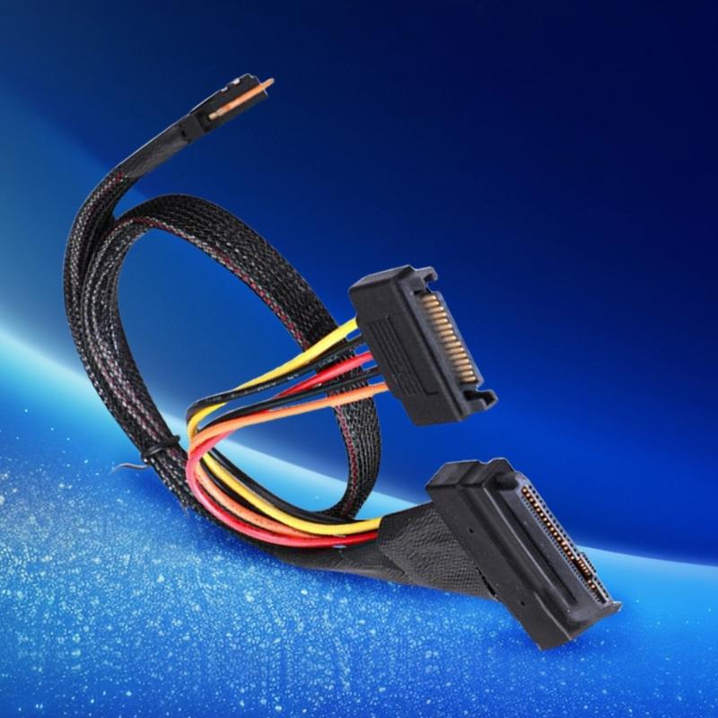SASs SFF8654 SFF8639 Converters Cable With Premium Shield PVC Construction for Stable Signal Transmission