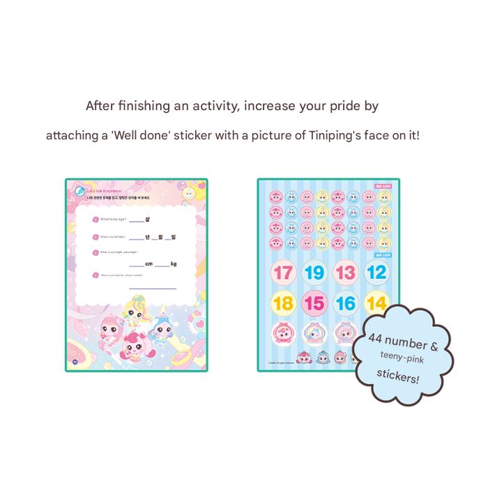 Wyprodukowano w Korei - Księżniczka Złapana! Kolorowanka Alfabet i Cyfry Teenieping (3 opcje)