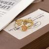Medieval Personalized Retro Enamel Dripping Oil Inlaid Zir*****Pening Ring Niche Light Luxury High-End Ring Woman