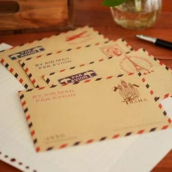 

Retro British-Style Mini Envelopes - Classical European Kraft Paper, Cute Small Design Kraft Paper - Postmark