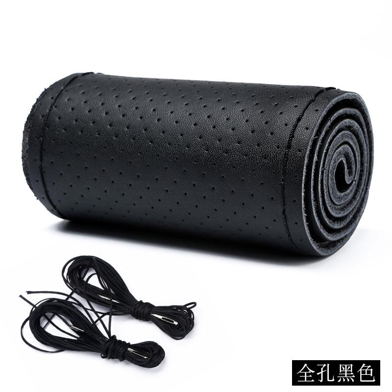 Capacul volanului mașinii din microfibră împletitură din piele moale pe volan cu fir de ac Decorare mașină DIY