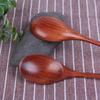 3Pcs Handmade Wooden Spoon Wrapped Wire Large Dessert Rice Soup Spoon Long Handled Kids Spoon Wood Kitchen Tool