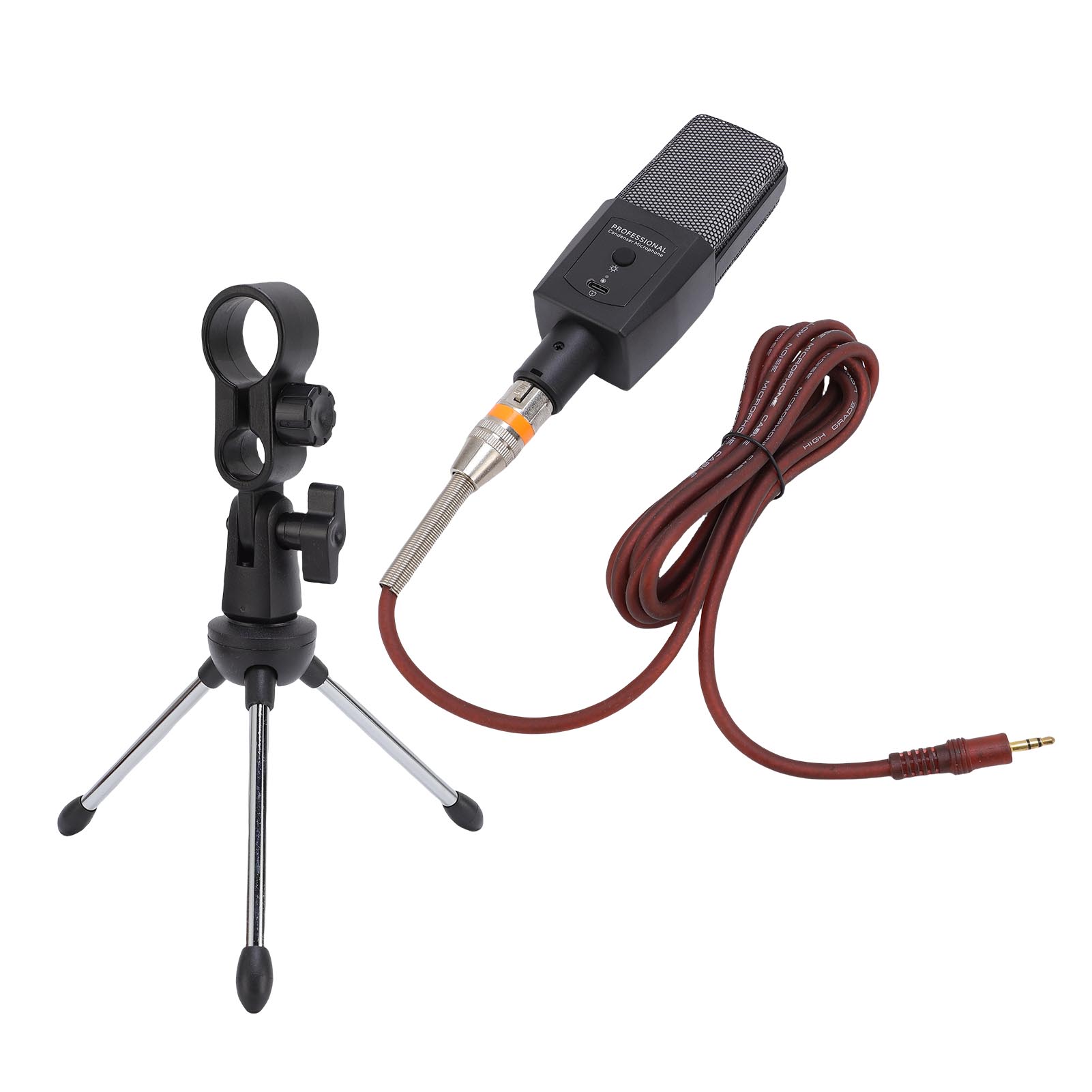 

Gaming Microphone with RGB Light USB Computer Condenser Mic with Tripod Stand for PC Streaming Podcast Studio Recording
