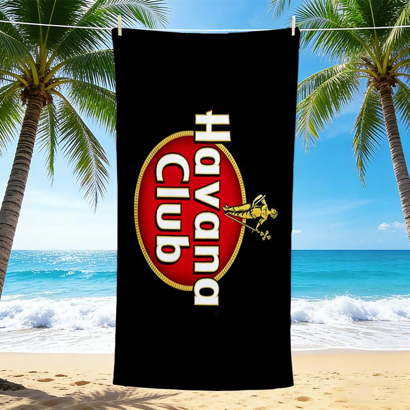 1Pc Club Budva Logo Beach Towel, Quick Dry, Multi-Use for Beach Pool Gym Yoga Home Travel, Christmas, Halloween, Xmas Gift M928812