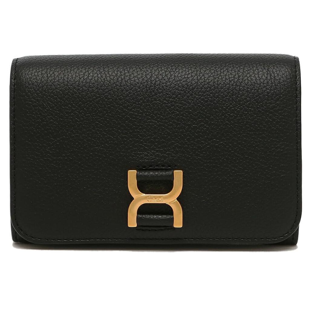 Dreifach faltbare Geldbörse Mercy Compact Wallet Logo Schwarz CHC23AP097I31 001 [Chloe] Damen [Artikel]