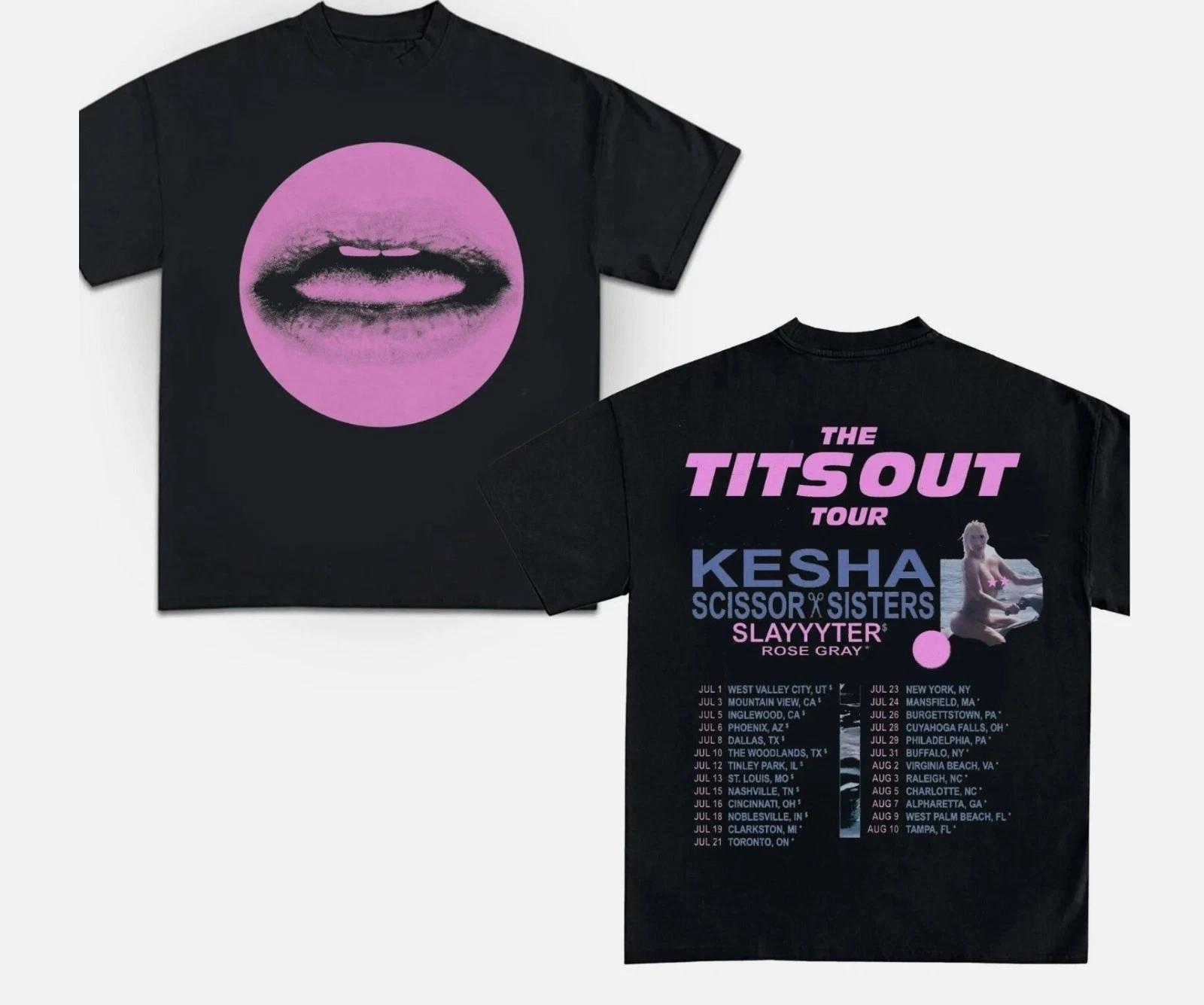 

Kesha 2025 Concert Shirt, 2025 Kesha the Tits Out Tour black Tshirt S