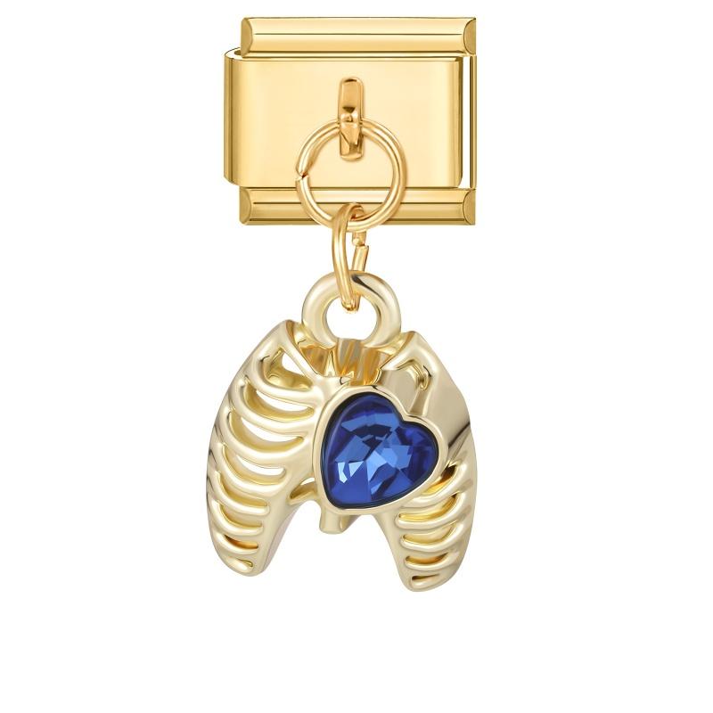 New Vintage Golden Pendant Charm Cat Butterfly Star Tennis Racket Bow Links Fit 9MM Stainless Steel Bracelet Women DIY Making