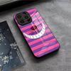 C-Cheshire Cat Cool Phone Case For IPhone 17 Air 16 E Pro Max 15 14 13 Mini 12 Pro 11 Max Plus Black Glass Cover