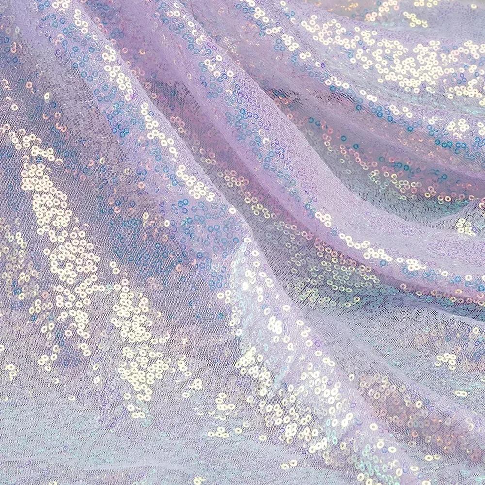 3mm Illusion Small Sequin Embroidered Fabric Stage Evening Dress Embroidered Fabric Background Tablecloth Luggage Fabric