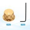 Uxcell 4pcs Aluminum Knobs Inch Volume Tone Control Top Hat Knobs for Guitar Mixer Amplifier Gold 1/4